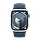 Смарт-годинник Apple Watch Series 9 GPS + Cellular 41mm Silver S. Steel Case w. Storm Blue Sport Band - M/L, фото 3