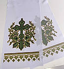 Рушник на хрест орнамент 1,5* 26 см  зелений