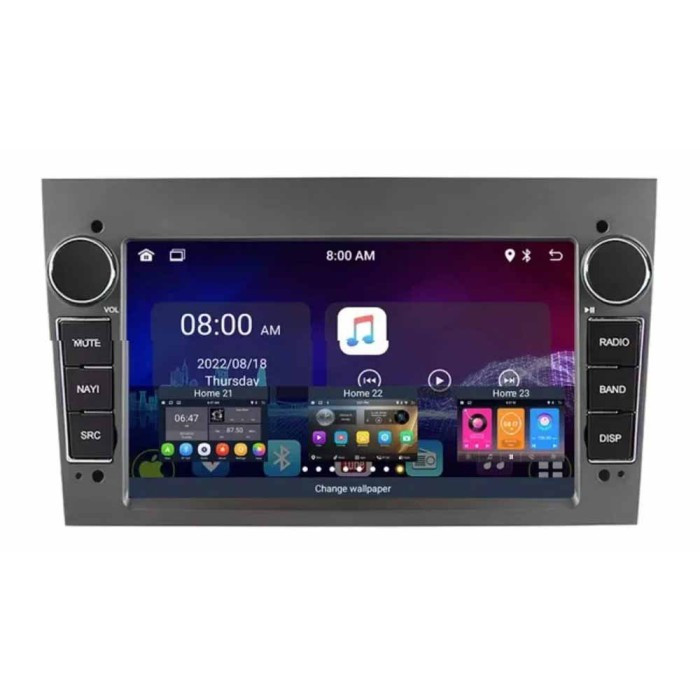 Штатна магнітола OPEL UNIVERSAL 7" Android 12 4+32 GB з функцією carplay Greay