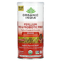 Пре і пробіотичне волокно подорожника, апельсин, Psyllium Pre & Probiotic Fiber, Orange, Organic India, 283,5 г