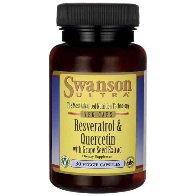 Ресвератрол та Кверцетин Swanson (Resveratrol & Quercetin) 30 капсул