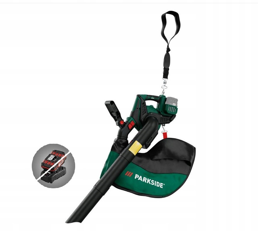 Акумуляторний садовий пилосос-дуйка Parkside PLSA 40 B1, фото 1