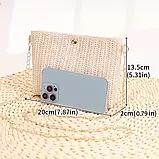 Жіноча сумка з тканини на кнопці, розмір 20/13,5 см, фото 3