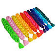 Канекалон однотонний довгий 36 кольорів палітра Довжина 100 ± 5 см Вага 165 ± 5 г Термостійкий коса Jumbo, фото 2
