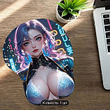 Килимок для миші з 3D дизайном аніме дівчини, фото 5