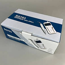 Фрезер для манікюру на акумуляторі Nail Drill SG-703 35.000 об/хв. Портативний фрезер для нігтів, фото 5