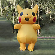 Надувний костюм Пікачу RESTEQ — дорослий костюм для косплею та свят, зріст 150–190 см, висота 2 м