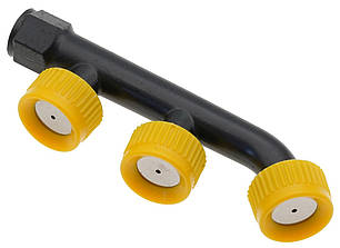 Насадка для обприскувача три форсунки з внутрішнім різьбленням Ø12 мм, фото 1