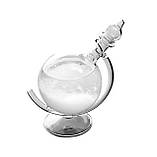 Барометр Штормгласс RESTEQ глобус великий, крапля Storm glass на скляній підставці, фото 10