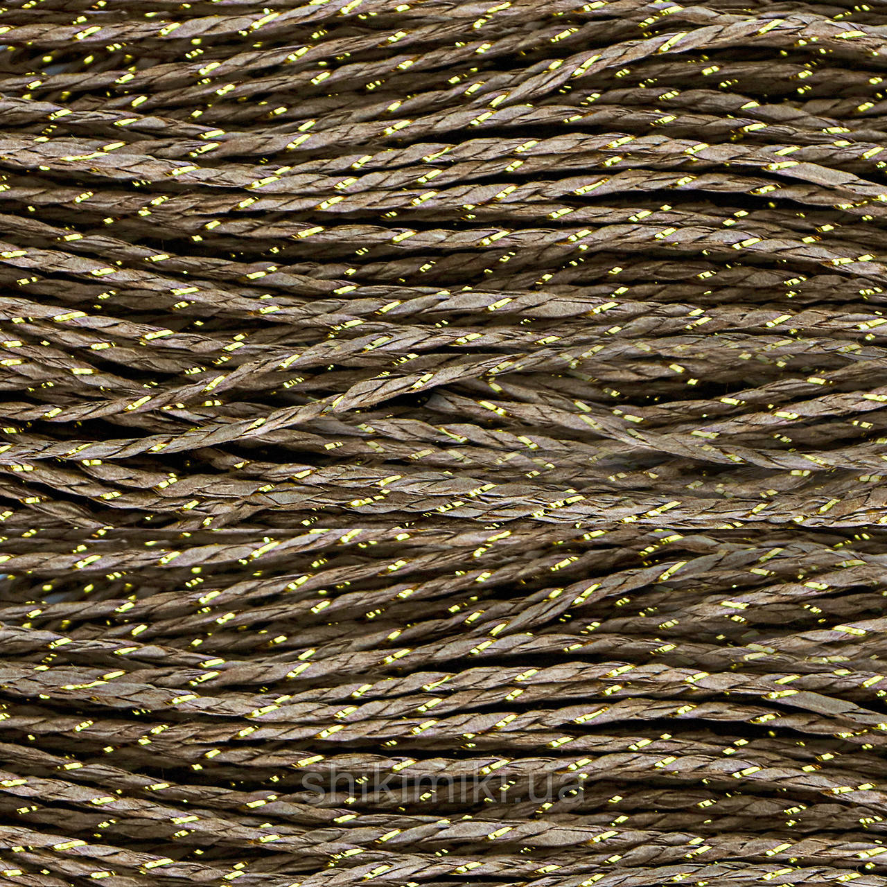 Пряжа Raffia кручена з люрексом, колір Капучіно, фото 1