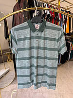 Поло полоска Chief 3-6ХЛ (батал) 1588 зелене 4XL