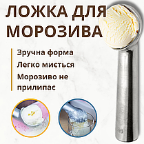 Ложка для морозива алюміній 40 мл Порційні ложки для морозива Ложка для морозива механічна, фото 3