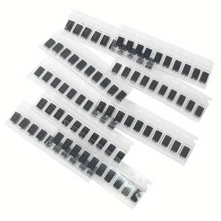 Діоди SMD 90шт 1N4001 1N4004 1N4007 SS14 SS16 SS24 SS26 SS34 SS36, фото 1