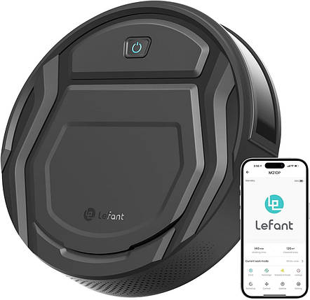 Робот-пилосос Lefant M210P, рекомендований пилосос для килимів, невеликий робот, товщина 7,8 см, діаметр 28 см,, фото 1