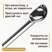 Ложка для морозива цільна метал 16см Ложка для морозива зі сталі Морозиво Ложка для морозива кульки, фото 2