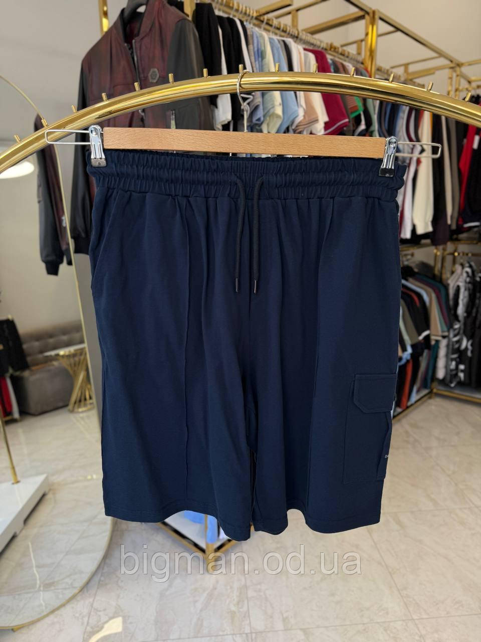 Чоловічі трикотажні лакоста PEPE 8450 (батал) 3-7XL темно-сині