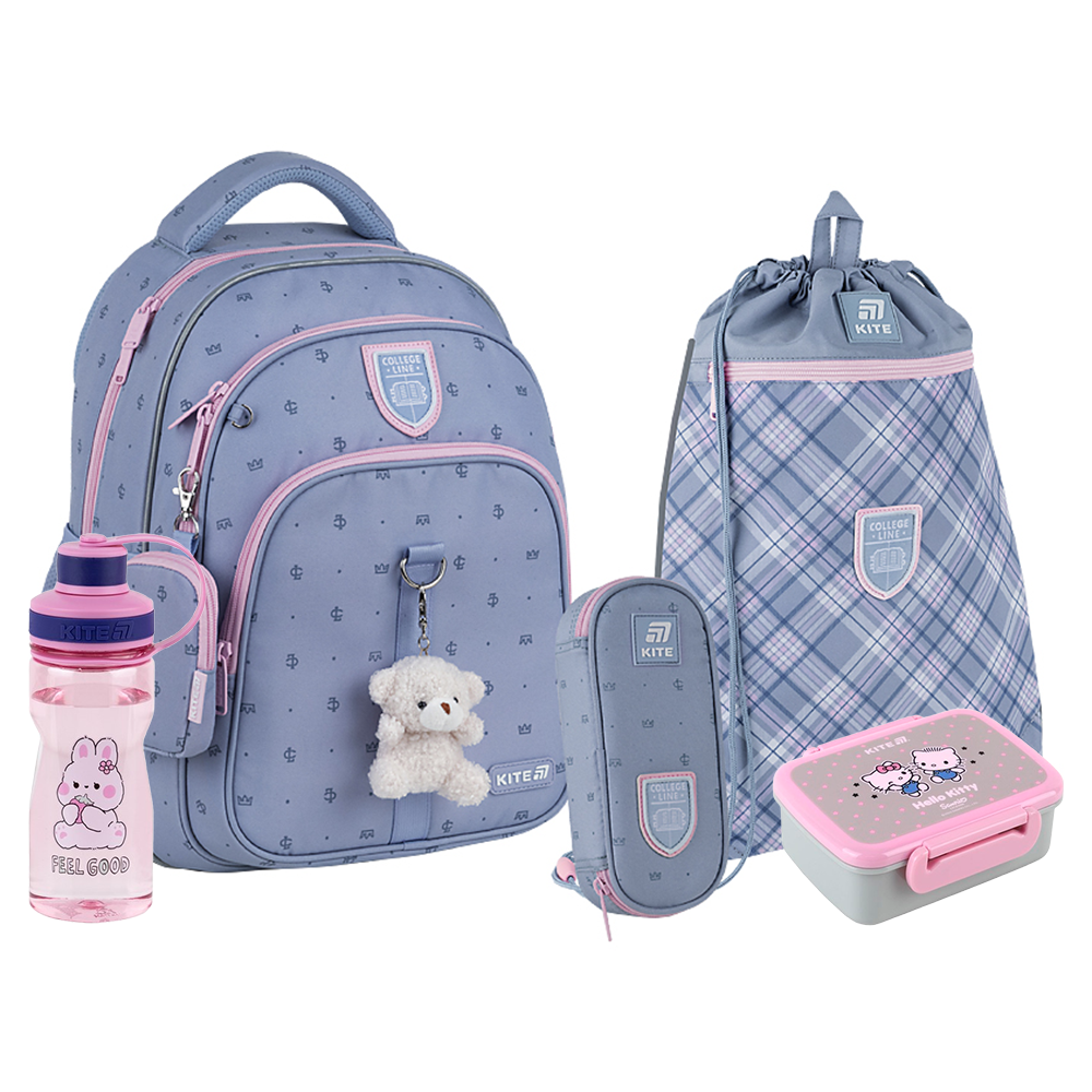 Шкільний набір Kite 5 в 1 Education College Line Girl SET_K25-763M-1