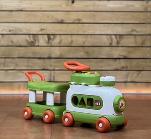 Дитяча каталка бізіборд поїзд T 921 звуки мелодії парогенератор