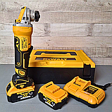 Шліфмашина кутова DeWalt DCG418N Болгарка в пластиковому кейсі Потужна акумуляторна болгарка 48V 6.0AH, фото 11