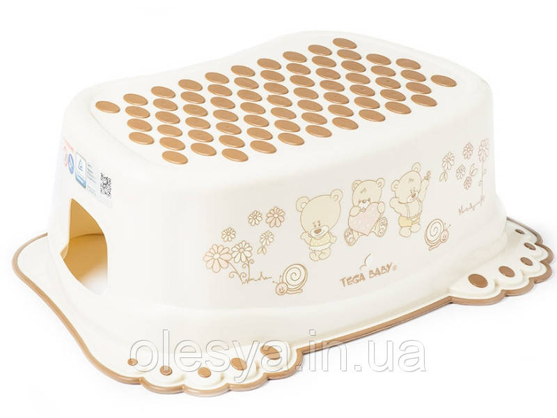 Сходинки дитячі антиковзкі у ванну Teddy Bear  beige, фото 1