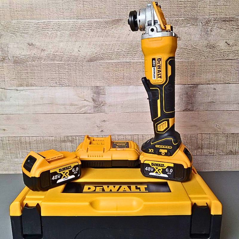 Універсальна зручна акумуляторна болгарка DeWalt DCG418N Потужна АКБ болгарка Деволт 48V 6.0AH в кейсі
