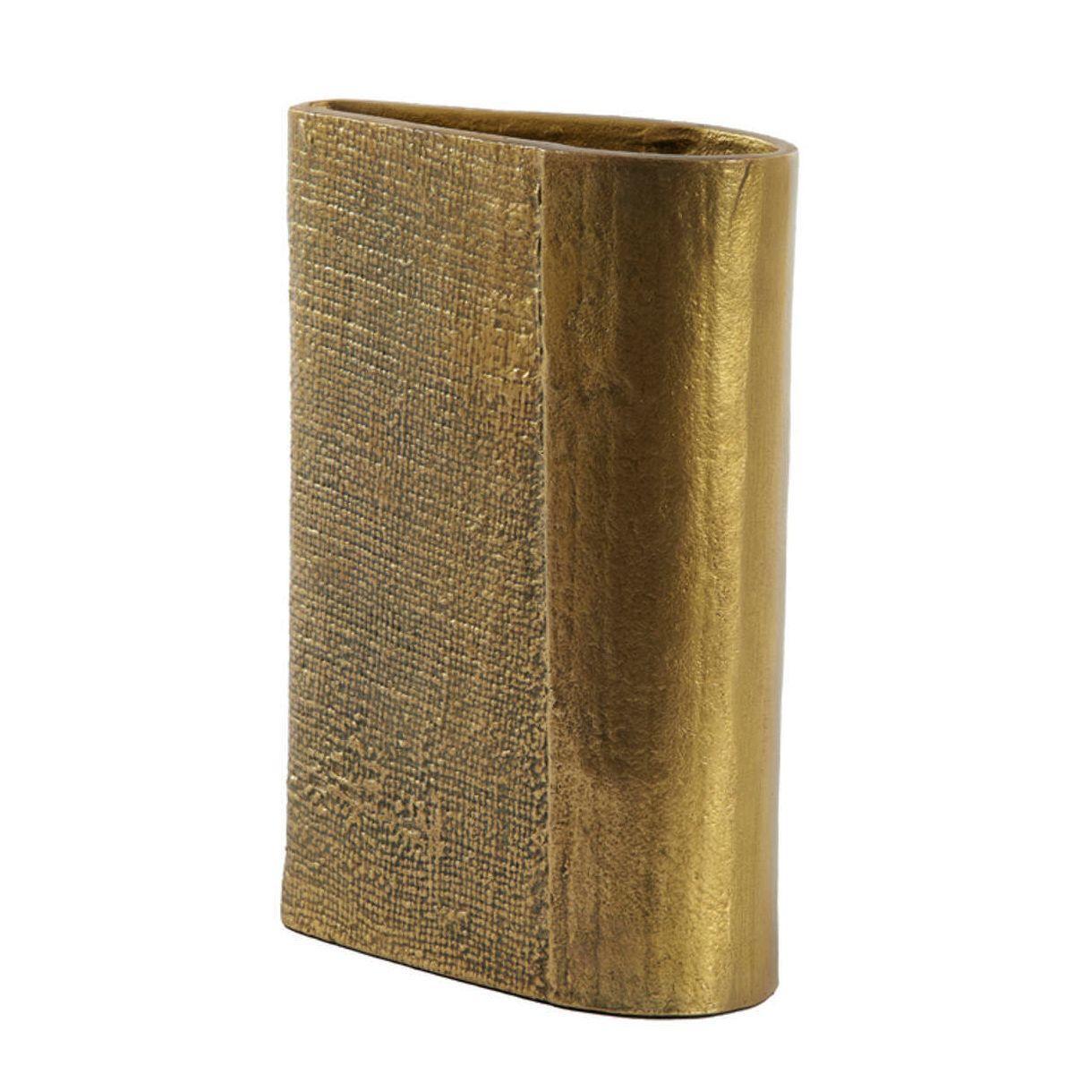 Ваза з металу в бронзовому кольорі з фактурою тканини Cammi Light&Living, фото 1