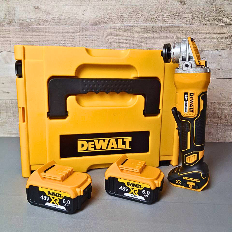 Шліфмашина кутова DeWalt DCG418N Болгарка в пластиковому кейсі Потужна акумуляторна болгарка 48V 6.0AH