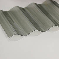 Полікарбонатний прозорий шифер Suntuf Iron 0.8мм 900х2500мм, Сатин, Графіт