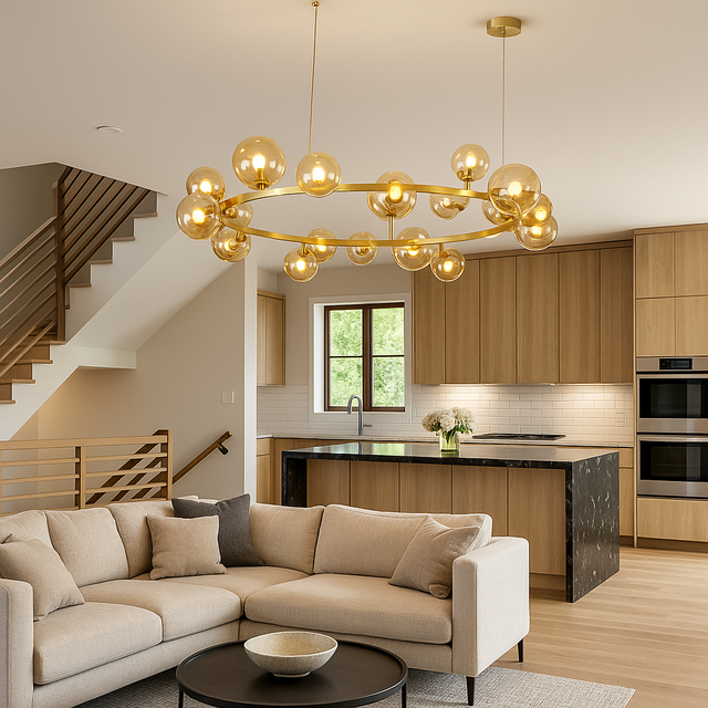 Люстра для заміського будинку інтер'єр фото