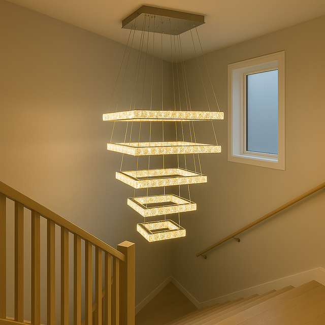 Освітлення сходового прольоту в котеджі