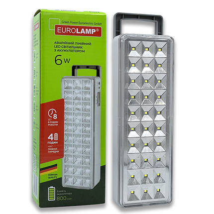 LED світильник Eurolamp акумуляторний 6W 6500K IP20 EM-30SMD/6W, фото 1