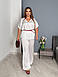 Костюм жіночий трендовий блуза і брюки палаццо (Батал), фото 7