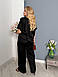 Костюм жіночий трендовий блуза і брюки палаццо (Батал), фото 10