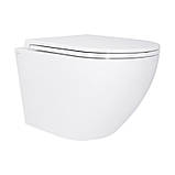 Унітаз Qtap Robin New QT1333046EUQW безобідковий із сидінням Soft-close, фото 10