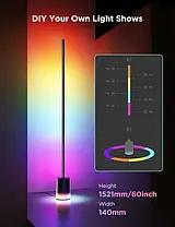 Розумна підлогова лампа кутова Govee Floor Lamp 2 Black H607С RGBIC 152 см, фото 5