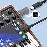 Перехідник-адаптер USB Type-C → USB-B 2.0 MIDI Grey, фото 4