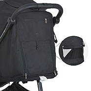 Коляска дитяча El Camino чорна ME 1113-2 Black Matt, фото 6