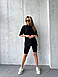 Спортивний костюм жіночий у рубчик футболка і велосипедки, фото 3