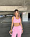 Костюм жіночий спортивний на літо з двонитки топ і штани (Норма), фото 3