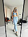 Костюм жіночий спортивний на літо з двонитки топ і штани (Норма), фото 9