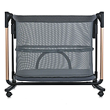 Ліжечко-манеж EL CAMINO заколисувальна ME 1125-G Dark Gray, фото 6