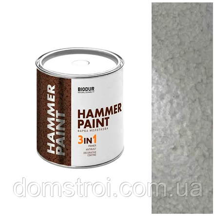Емаль молоткова антикорозійна по металу "3 в 1" Biodur HAMMER PAINT, фото 3