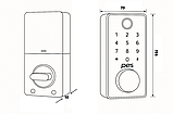 PES Bolt Black розумний електронний замок на двері, фото 2