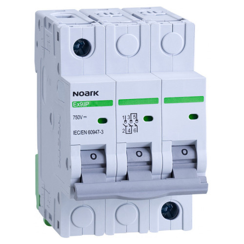 DC Вимикач навантаження 3P 63A Ex9IP 750V DC для PV систем NOARK 101761