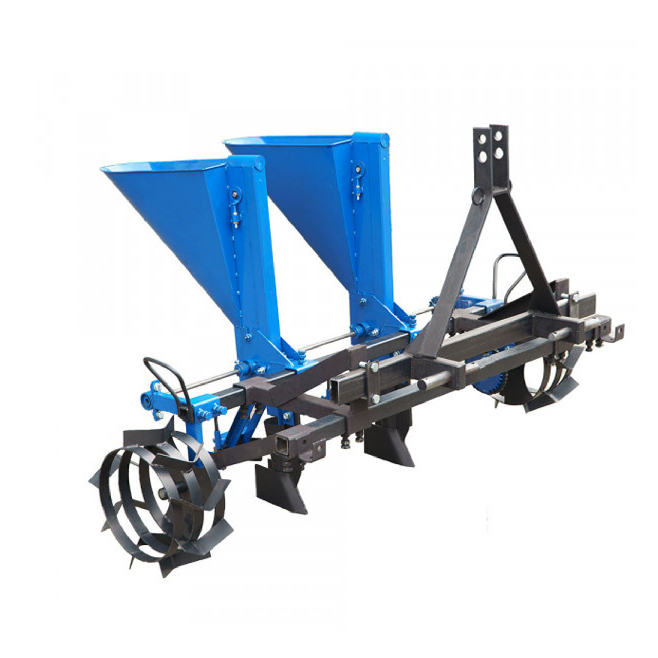 2-рядна саджалка часнику до мінітрактора (ланцюг з подвійною ложкою діаметрами 34 та 24,5 мм)