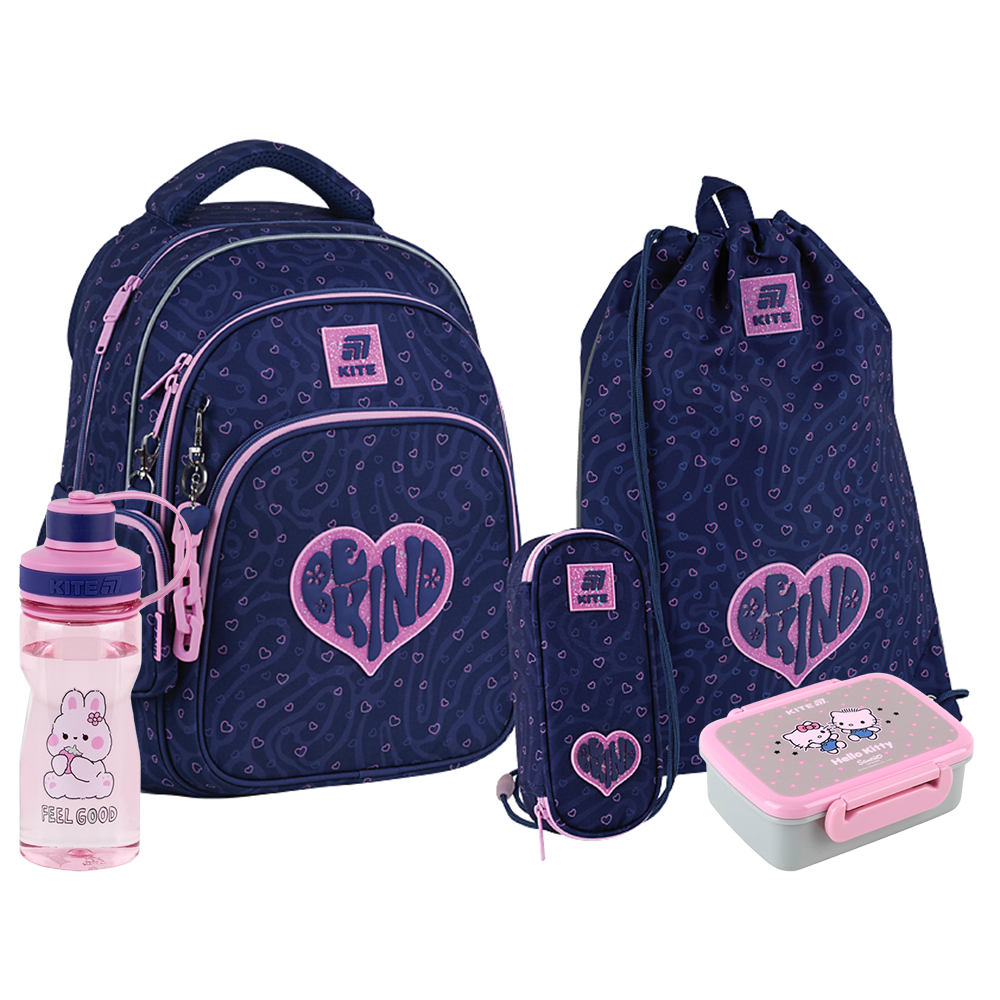 Шкільний набір Kite 5 в 1 Education Be Kind SET_K25-763M-4, фото 1