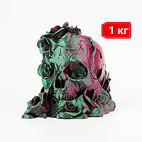 PLA Silk duo-color | 1 кг | фіолетовий+зелений | пластик 3D філамент для 3D принтерів | puple+green