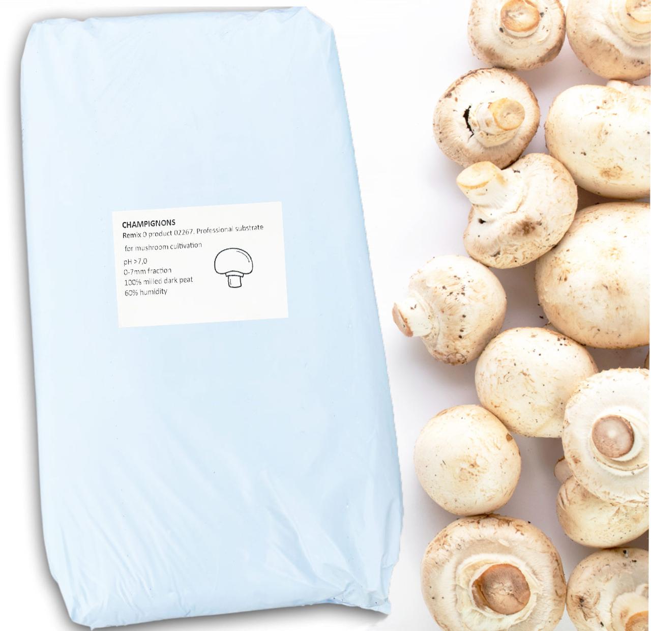 Торфяний субстрат для посіву грибів Remix 0 pH 7.0-7.3 фр. 0-7 мм 70 л (Rekyva)