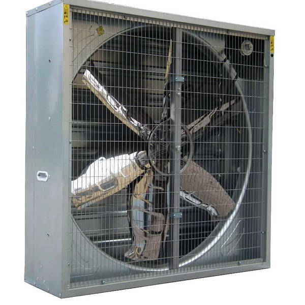 Промышленный вентилятор в работе