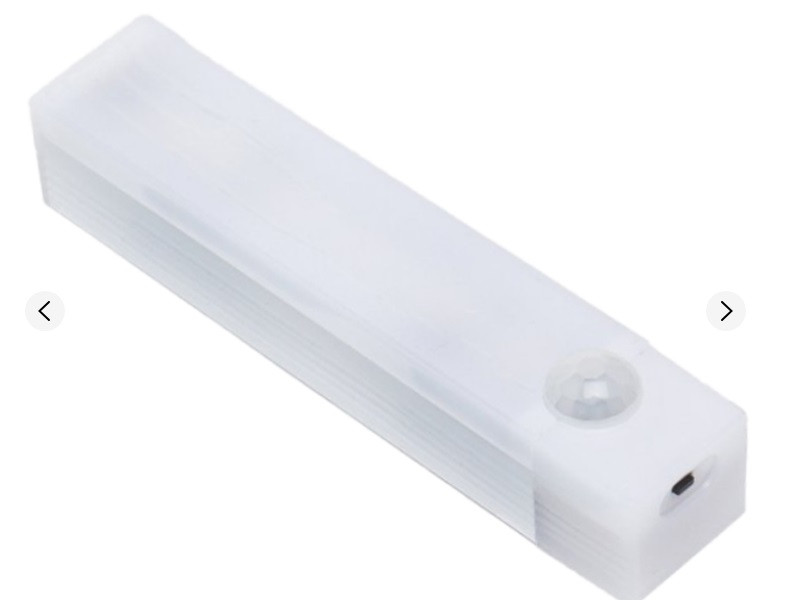 Світлодіодна лампа з акумулятором та зарядкою USB, датчик руху, 10 см